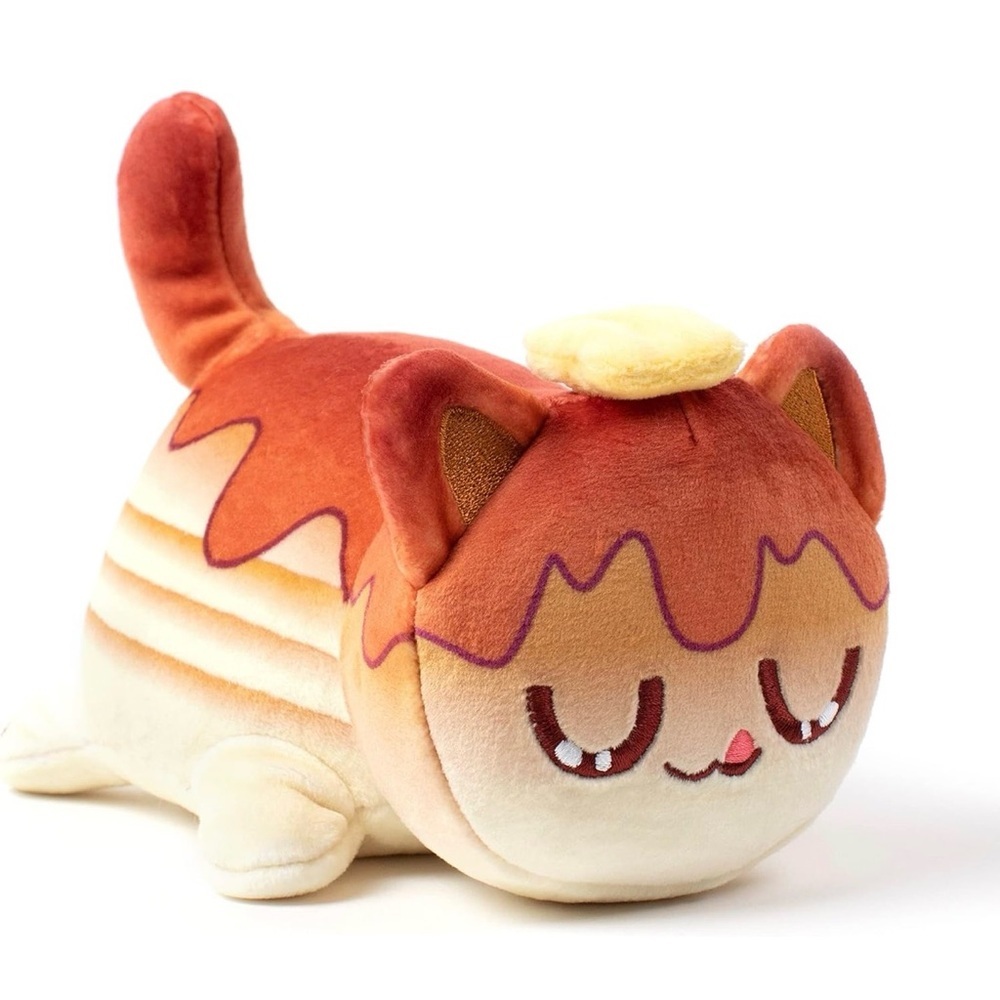 Cozy Cat Plush Toy - Orange and Cream